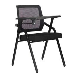 HUMAN METHOD Flexi Metal Black Training Chair with Writing Pad &a; without Wheel, HMFX04-WPWO-image-25