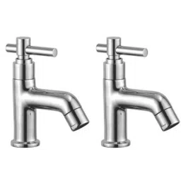 Drizzle Tarim 2 Pcs Brass Chrome Finish Silver Pillar Cock Set, APILLARTARIM2-image-32