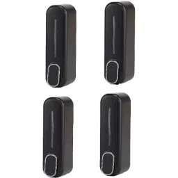 IRIS 350ml Plastic Black Heavy Duty Wall Mount Liquid Soap Dispenser, T07 (Pack of 4)-image-38