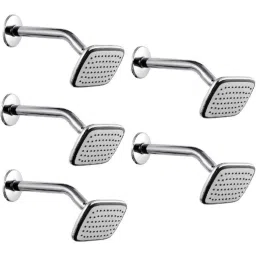 IRIS Dolphin 4 inch Brass Chrome Finish Rain Flow Shower Head with 9 inch Arm (Pack of 5)-image-55