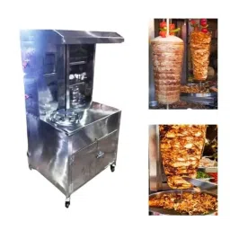 Sara 25-35kg Stainless Steel Cabinet Type Gas Operated Shawarma Machine with Thali-image-69