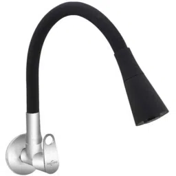 Neelkund Capsule Smart Brass Black Chrome Finish Flexible Swan Neck Pillar Tap with 360 deg Swivel Spout for Kitchen &a; Wash Basin-picture-42