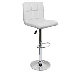 Chair Garage PU Leatherette White Adjustable Height Bar Stool, CG10 (Pack of 2)-image-14
