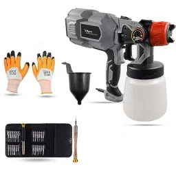 Hillgrove 550W 0.8 Litre Plastic DIY HVLP Paint Sprayer Gun with Gloves &a; 25 in 1 Screwdriver, HGCM1282-picture-23