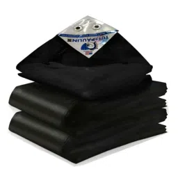 TUFFPAULIN 40x40ft 200 GSM Polyethylene Black Super Heavy Duty Tarpaulin Hay Cover-picture-24