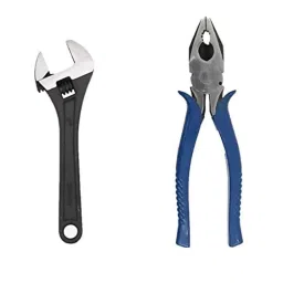 Hillgrove 8 inch Multipurpose Combination Plier &a; Adjustable Wrench Combo, HGCM895-13