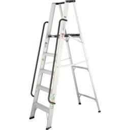 Liberti 5ft 4x2 Step Aluminium Foldable Heavy Duty Platform Ladder with Handrail, P1405C-image-60