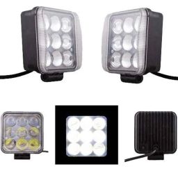 AllExtreme EX9LFL2 9 LED Black Square Flood Fog Auxiliary Light (Pack of 2)-picture-35