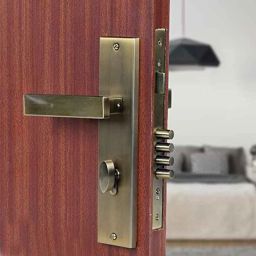 Voltizi 10 inch Stainless Steel 304 Antique Brass Finish Cylindrical Plate Mortise Door Lock Handle Set, LB1007-picture-19