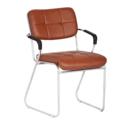 Da URBAN Leatherette Medium Back Tan Visitor Chair with Arms, DU-284-picture-16