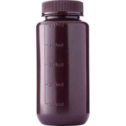 Abdos 12Pcs 250ml HDPE Amber Wide Mouth Bottles, P11183A-42