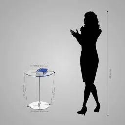 Classic Concepts 15 inch White &a; Gold Acrylic Podium Side Table for Conference &a; Seminar, CCP057S-image-23