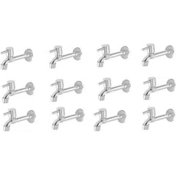 Spazio Smartbuy Stainless Steel Chrome Finish Turbo Collection Long Body Bib Cock with Wall Flange (Pack of 12)-picture-24