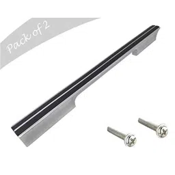 Aquieen 448mm Aluminium Chrome Black Wardrobe Cabinet Pull Handle, KL-721-448-CP (Pack of 2)-picture-39