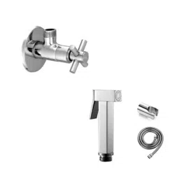 IRIS Trigger Sprayer ABS Health Faucet &a; Angle Valve Corna Combo-33
