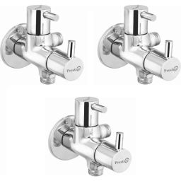 Prestige Dove Brass Chrome Finish 2 Way Angle Cock (Pack of 3)-image-44