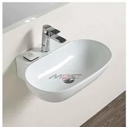 Uken Most Ceramic Wall Hung Wash Basin/Glossy Finish/Wall Hung/Wall Mounted Bathroom Sink/Super White Color (Ryno) - 550 X 440 X 135Mm, Medium-image-50