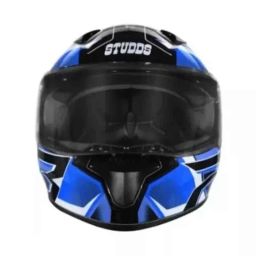 Studds N1 Expanded Polystyrene Matt Black &a; Blue Full Face Full Face Helmet, Size: Large-picture-25