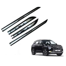 SureStrive 4 Pcs Black &a; Silver Side Door Car Beading Set for Hyundai Creta New Model-image-37