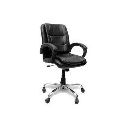 Sunview Orchid Medium Back Black Office Chair (Pack of 2)-12