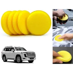 Auto Pearl Polyurethane Beige Washing &a; Waxing Polish Foam Sponge for Toyota Land Cruiser (Pack of 5)-picture-15