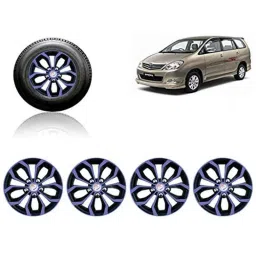 Auto Pearl 4 Pcs 15 inch ABS Violet &a; Black Car Wheel Cover Set for Toyota Innova-picture-46