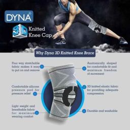 Dyna 3D X-Large Orange Knitted Knee Brace (Left), 0925-065 image 4