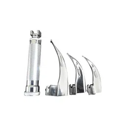Shakuntla Laryngoscope Stainless Steel Set with Handle, Blade Size: 0, 1, 2-image-82