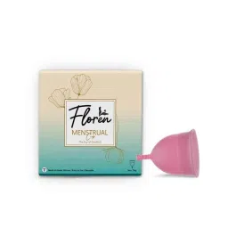 Floren 25ml Silicone Pink Reusable Menstrual Cup with Pouch (Pack of 2)-12
