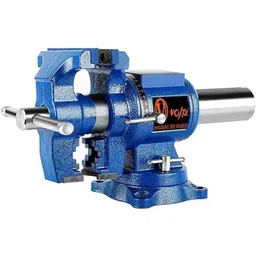 Voltz 6 inch Cast Iron Swivel Base Blue Bench Vice with 360 deg Rotation Clamp-image-83
