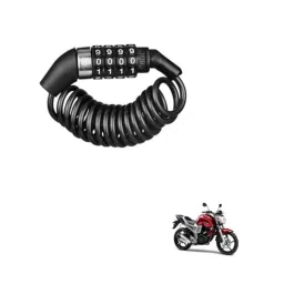 Kozdiko Plastic Black Resettable Password Multi-Use Cable Lock for Yamaha FZ 16-picture-5