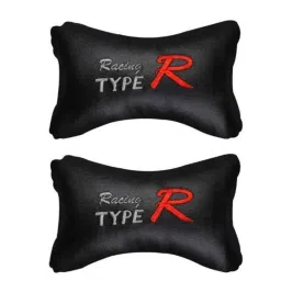 AllExtreme EXCHNP2 2 Pcs PU Leather Car Head &a; Neck Rest Pillow Cushion with Adjustable Straps Set-10