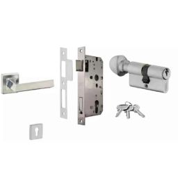 Dorset ML Series Fabio 70mm Stainless Steel Door Handle Lock Set with Knob &a; Key (Pack of 2)-picture-18