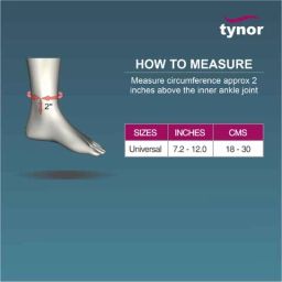 Tynor Neoprene Ankle Support, Size: Universal image 4