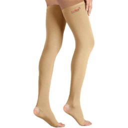 AccuSure Medium Thigh Length Medical Compression Stocking for Varicose Veins, AOK14-M-12