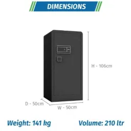 Godrej NX Advanced 210 Litre Digi+Bio+Mechanical Home Locker with Inbuilt I-buzz Alarm, Automatic Freeze, Low Battery Indicator &a; Master Password image 5