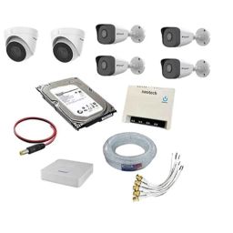 Prama 5MP 2 Pcs Bullet 4 Pcs Dome CCTV Camera Kit with 8 Channel DVR, 2TB Hard Disk &a; 70 m Wire-0