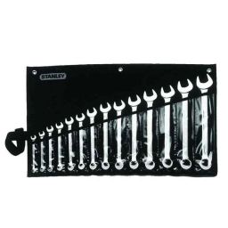 Stanley 14 Pcs CRV Steel Slimline Combination Spanner Set, 1-87-038-36