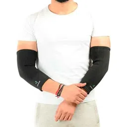 K Squarians Neoprene Black Elbow Sleeves Band, 7001, Size: S (Pack of 2)-28