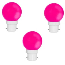 Fybros Nuit 0.5W Polycarbonate Pink Round LED Bulb, FLS5447C (Pack of 3)-image-45