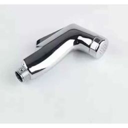 Fastgear ABS Plastic Silver Glossy Finish Wall Mount Push Button Health Faucet with 2 Way Fusion Angle Wall Set image 4