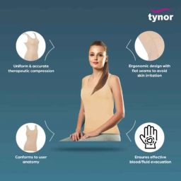 Tynor Wide Compression Vest, I83BAI, Size: Medium image 3