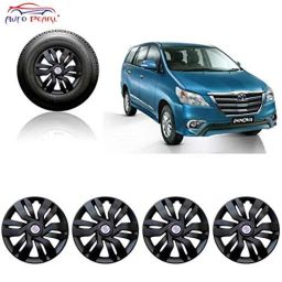 Auto Pearl 4 Pcs 15 inch Black Car Wheel Cover Cap Set for Toyota Innova-picture-46