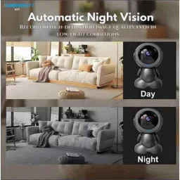 Cybernautt V2T 2MP Full HD Pan Tilt Smart Wi-Fi Camera with Night Vision, Human Detect, Motion Detect, 2 Way Audio, Alarm &a; Support 128GB SD Card image 5