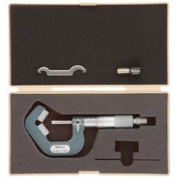Mitutoyo 5-25mm Ratchet Stop V-Anvil Micrometer for 5 Flutes Cutting Head, 114-121-30