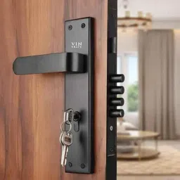 VIN KRAFT 10 inch 60mm Stainless Steel Black Oxide Mortise Door Lock Handle Set with 3 Keys, VK002-10CY-OSK-BLACK-image-2