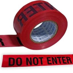Singhal 300m 3 inch Do Not Enter Red Polypropylene Barricade Tape with Bold Black Print-33