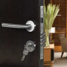 Voltizi Rose Stainless Steel Matt Finish Both Side Key Mortise Door Lock Handle Set with 3 Computer Keys, LB10002-image-92