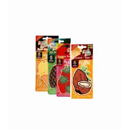 Air Show Vanilla, Wild Pine, Strawberry &a; Coconut Hanging Air Freshener Set, P36-11