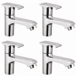 Snowbell Swift Brass Chrome Plated Pillar Faucet (Pack of 4)-42